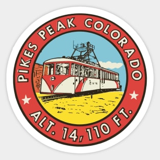 Vintage Pikes Peak Decal Sticker